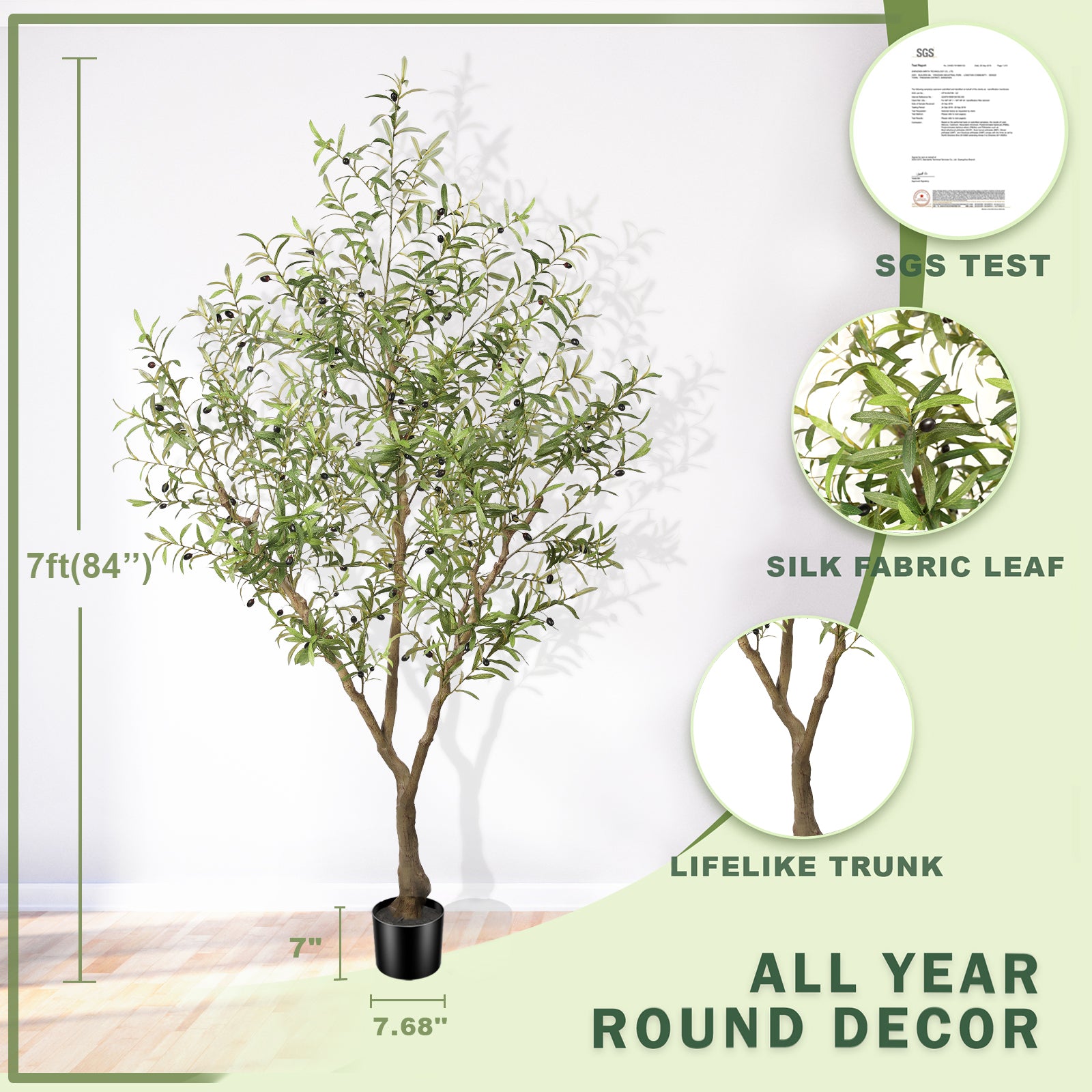 7FT Large Olive Trees Branches